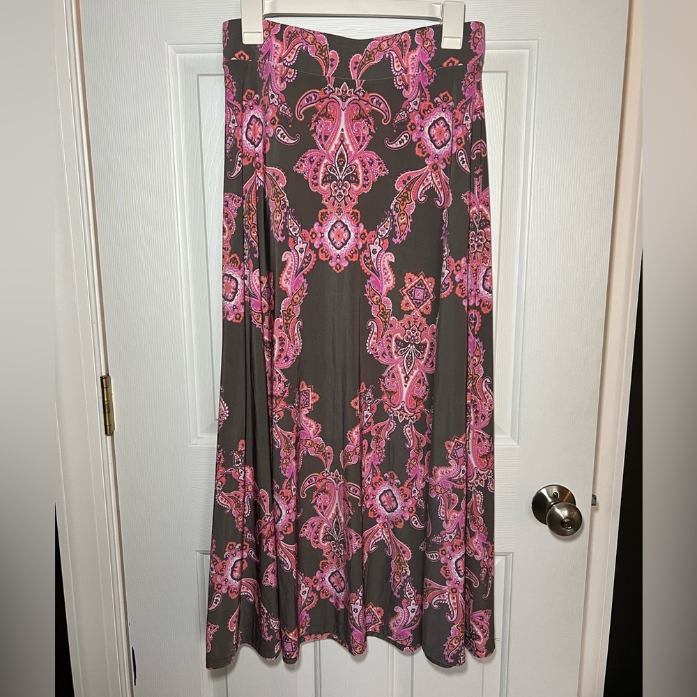INC Paisley Pattern Maxi Skirt